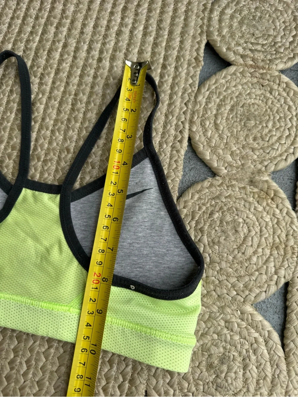 Nike Reversible Gray Neon Yellow Green Sports Bra Size XS